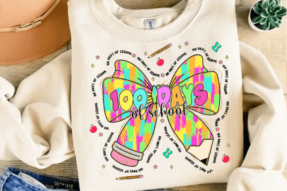 100th Day of School Coquette Bow