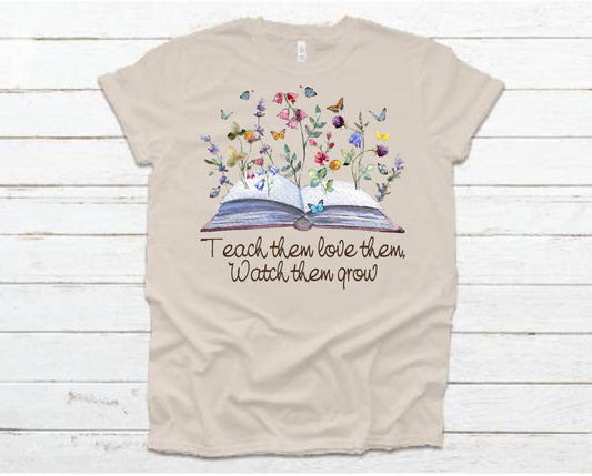 Back to School Wildflower Teacher Tee