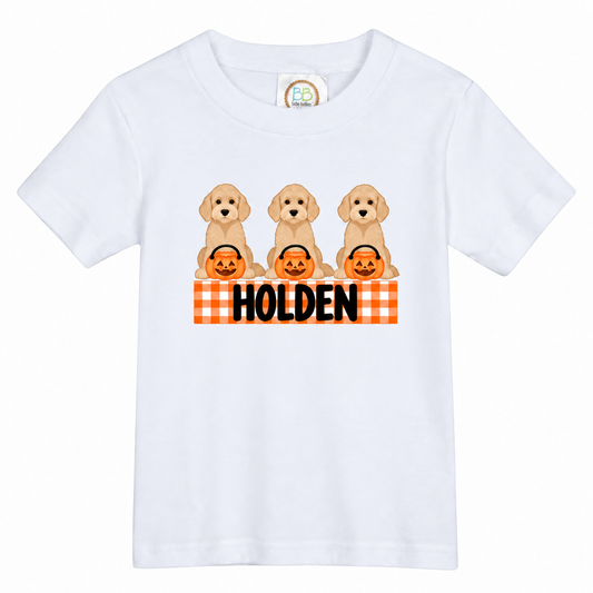 Boys Custom Dog Pumpkin Tee