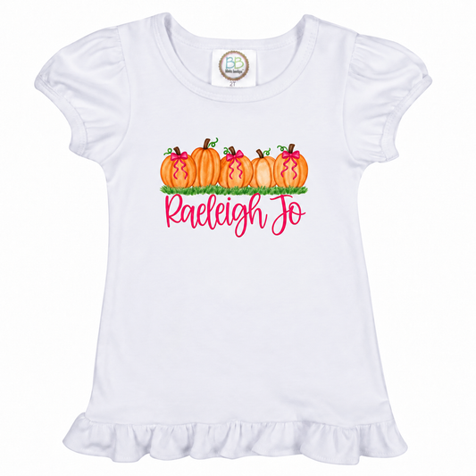 Girls Custom Pumpkin Tee