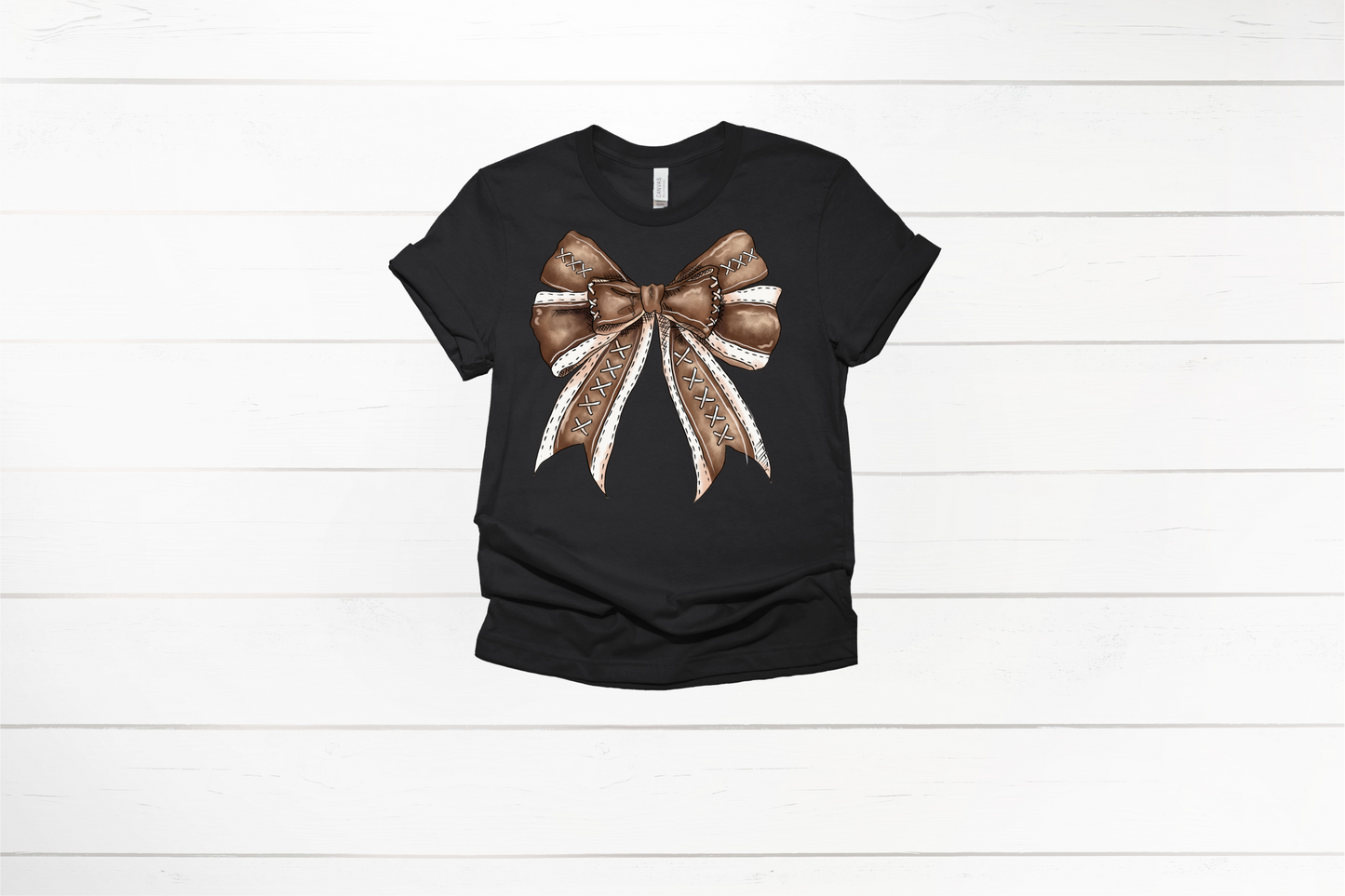 Football Bow Tee or Sweatshirt