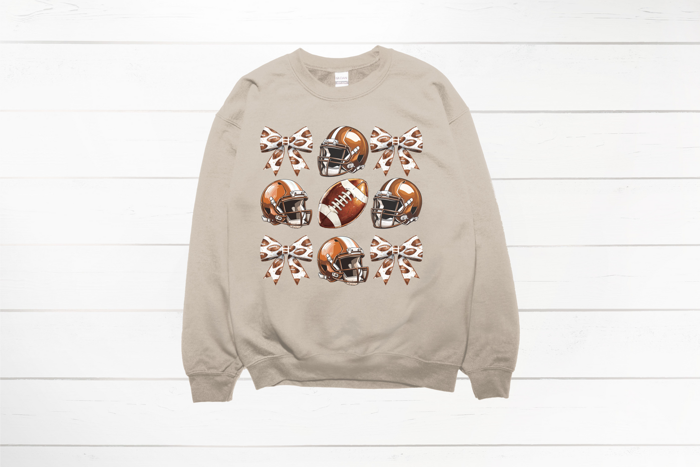 Football Bow Tee or Sweatshirt