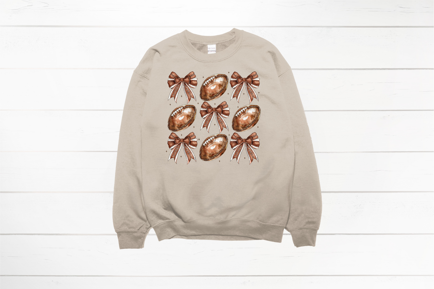 Football Bow Tee or Sweatshirt