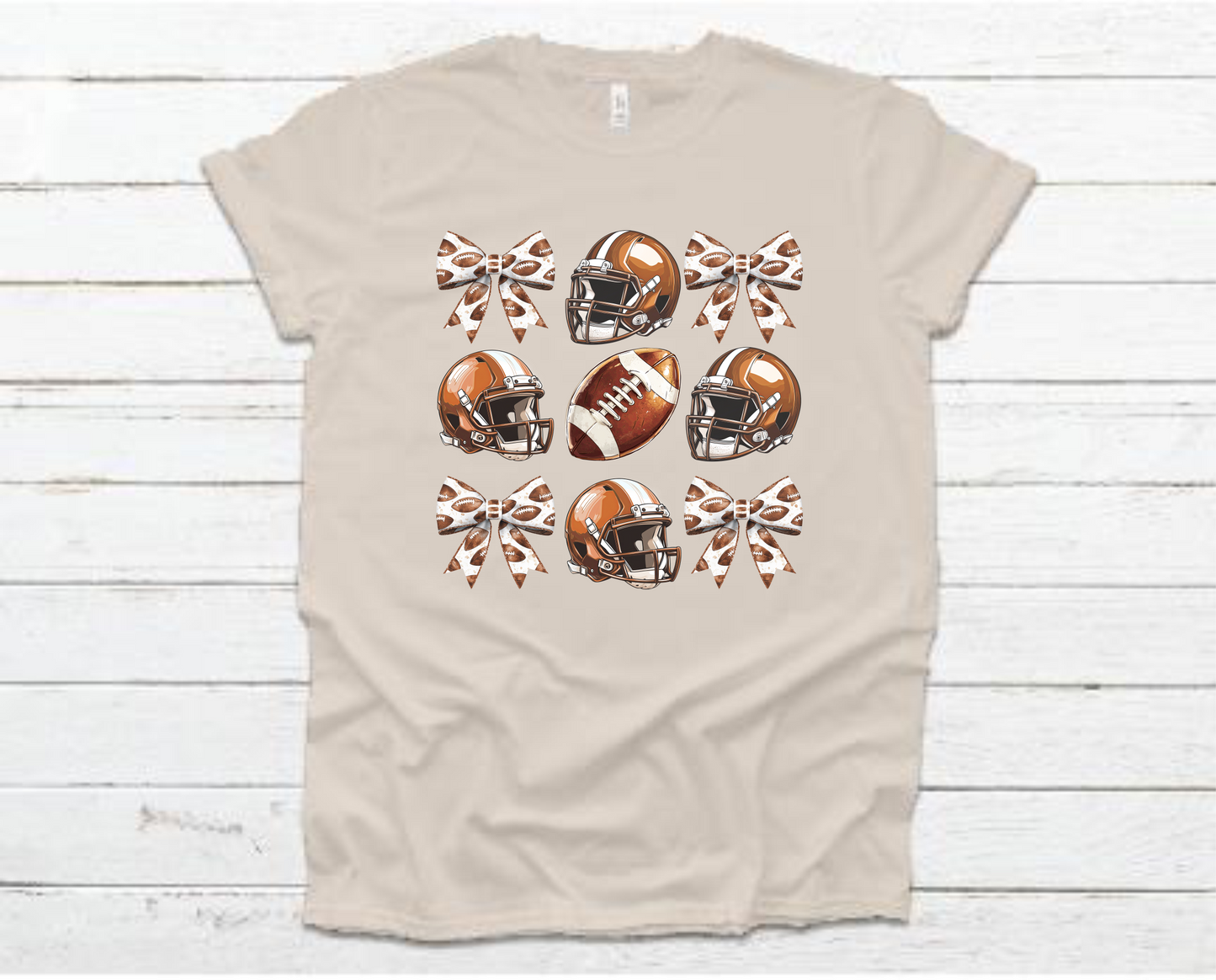 Football Bow Tee or Sweatshirt