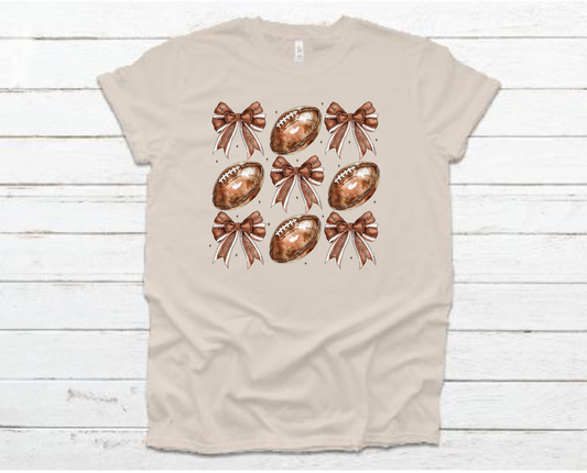 Football Bow Tee or Sweatshirt