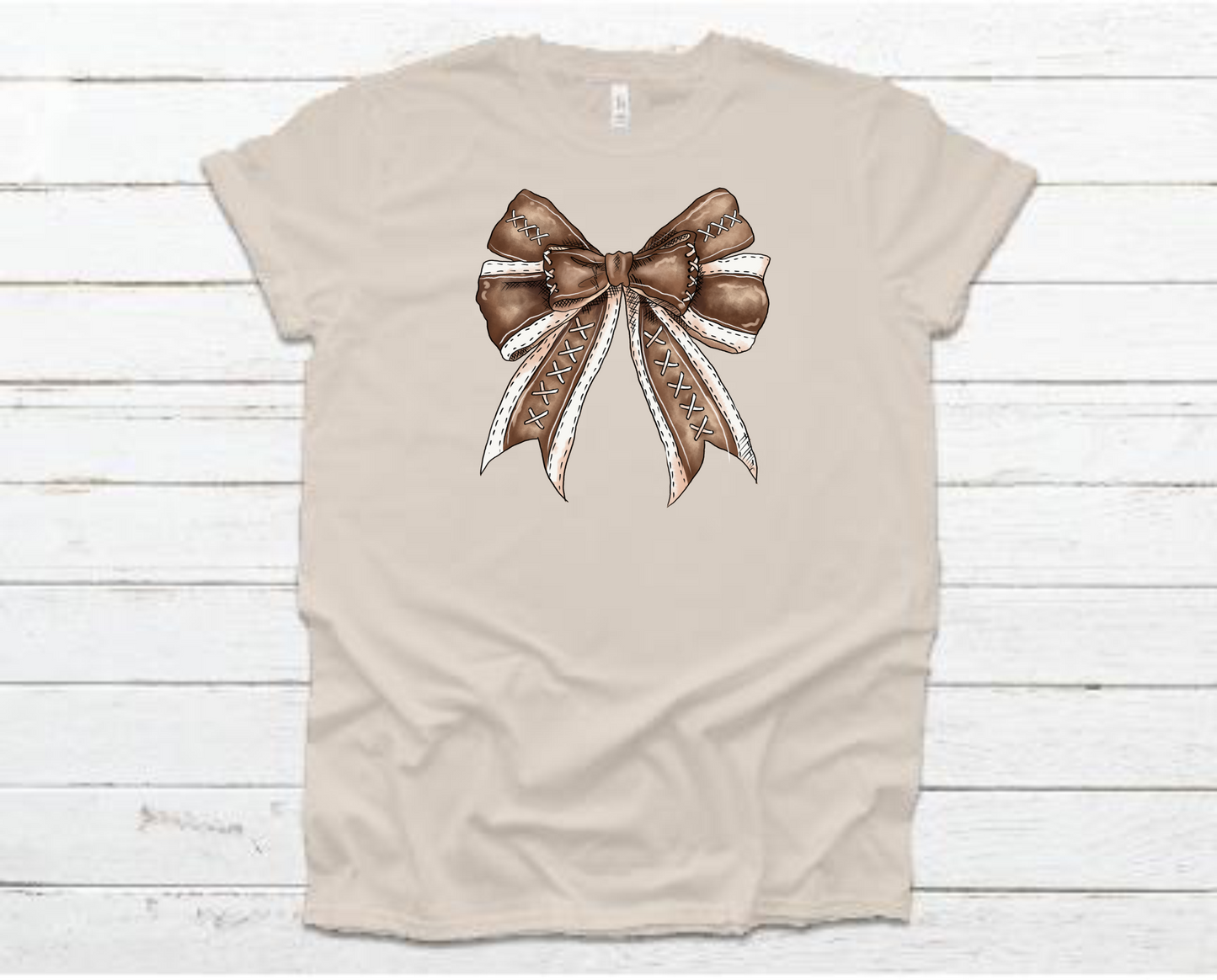 Football Bow Tee or Sweatshirt