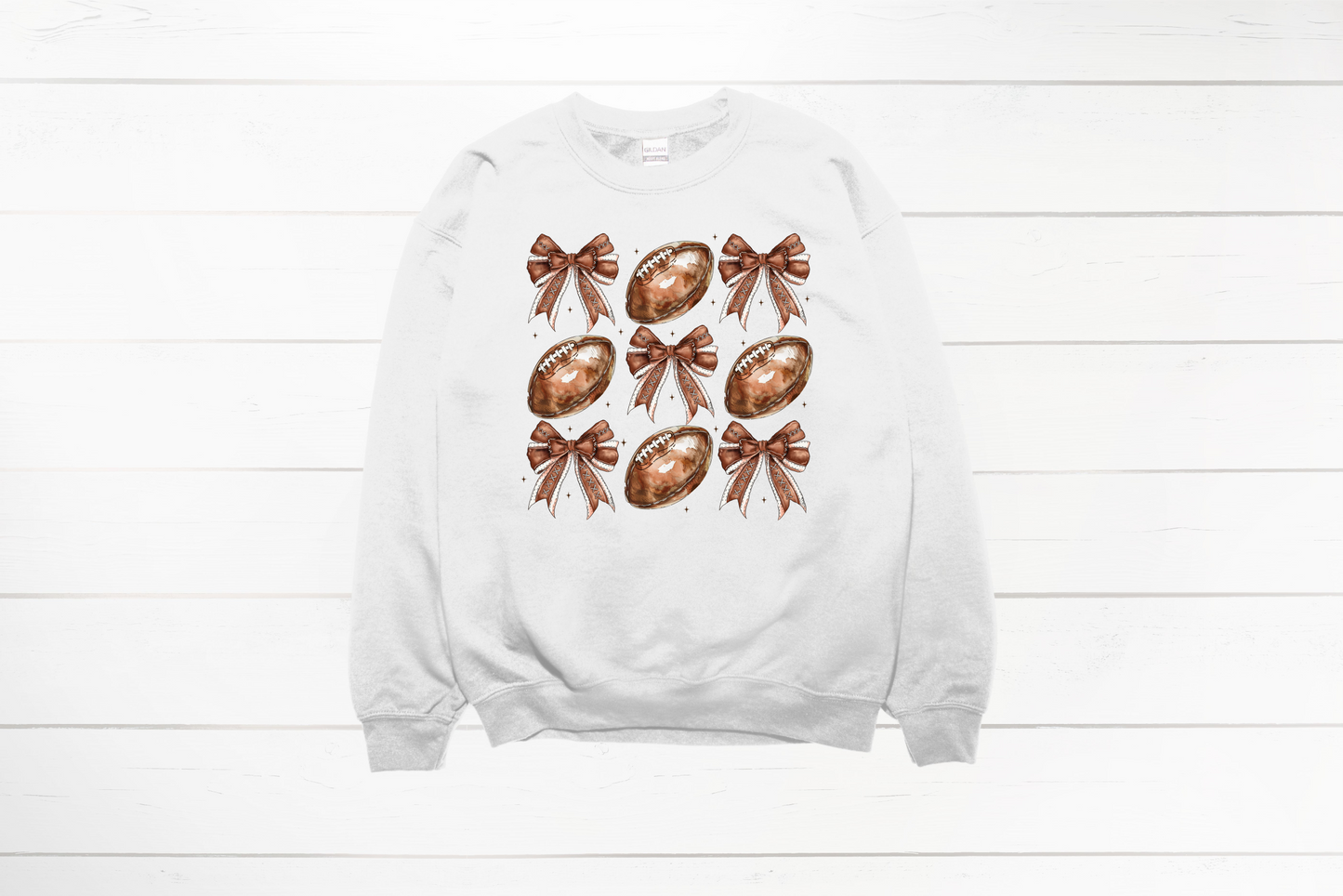 Football Bow Tee or Sweatshirt