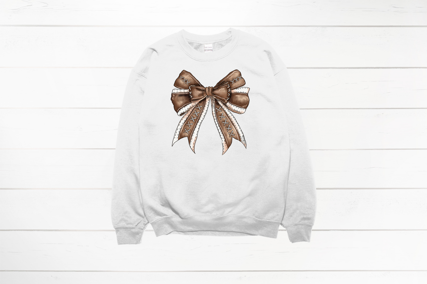 Football Bow Tee or Sweatshirt