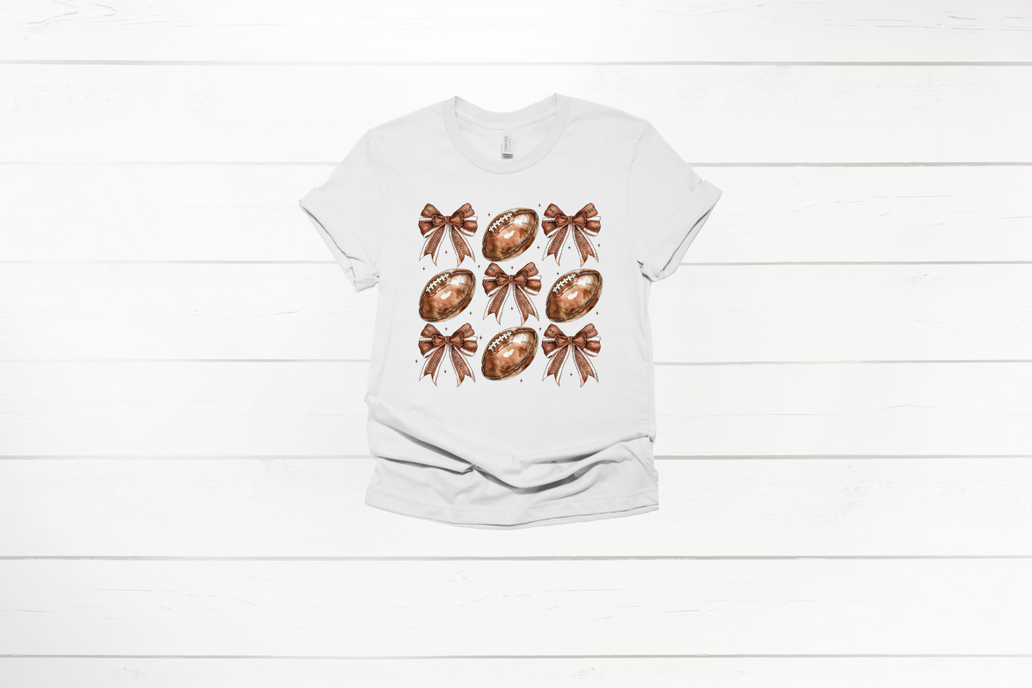 Football Bow Tee or Sweatshirt