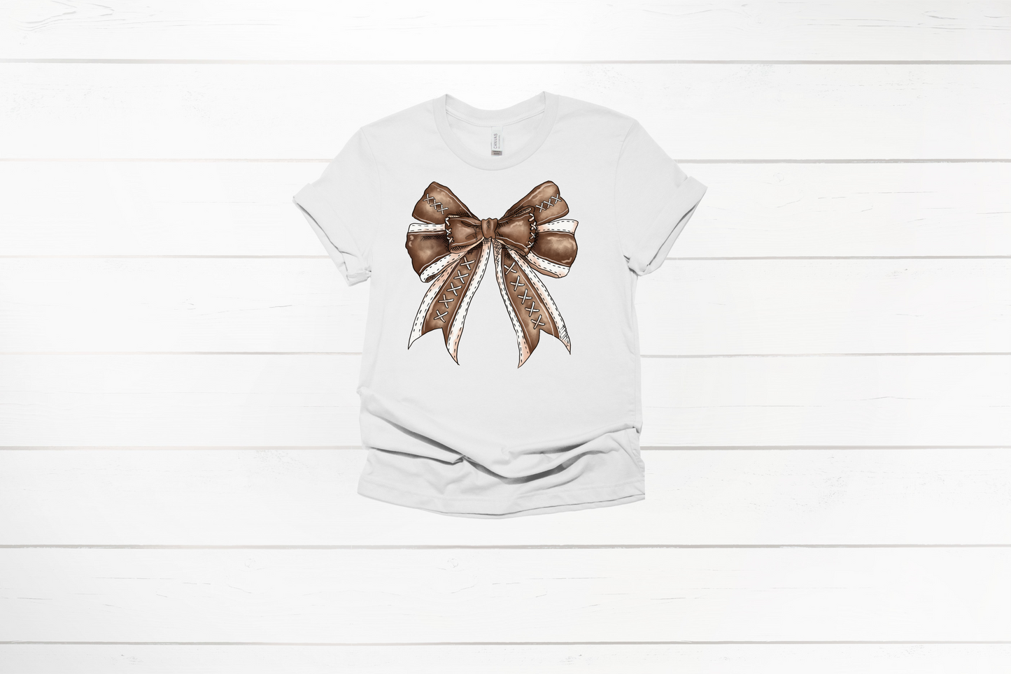 Football Bow Tee or Sweatshirt