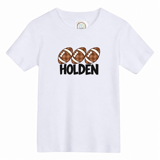 Boys Custom Football Tee