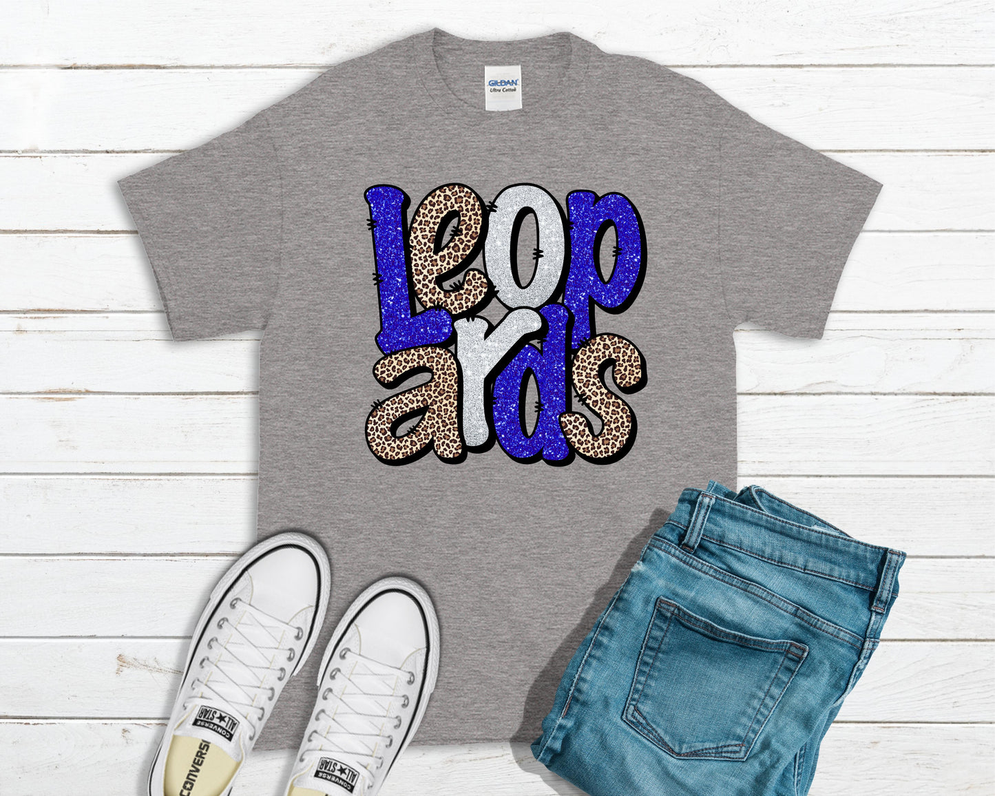 BC Leopards Tee and Sweatshirt