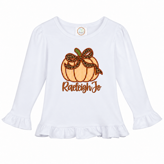 Girls Custom Pumpkin Tee