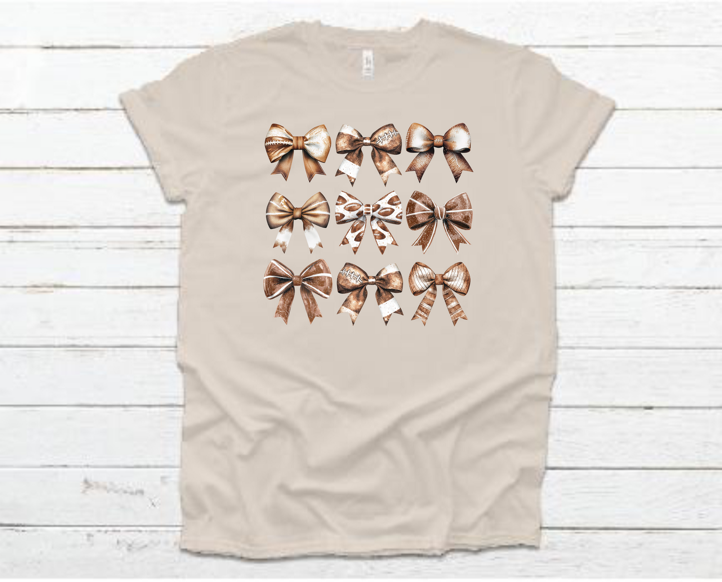 Football Bow Tee or Sweatshirt