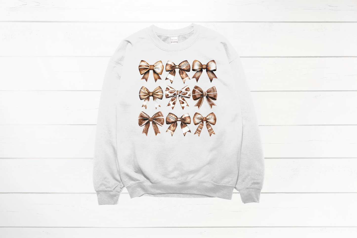 Football Bow Tee or Sweatshirt