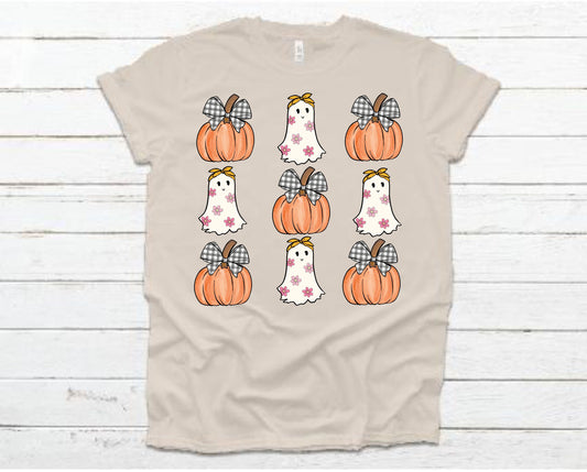 Fall Pumpkin Ghost Tee